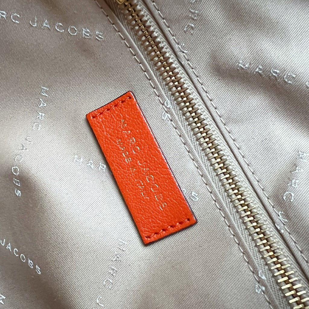 Marc Jacobs Orange Leather Front Compartment 2 Way Shoulder Bag