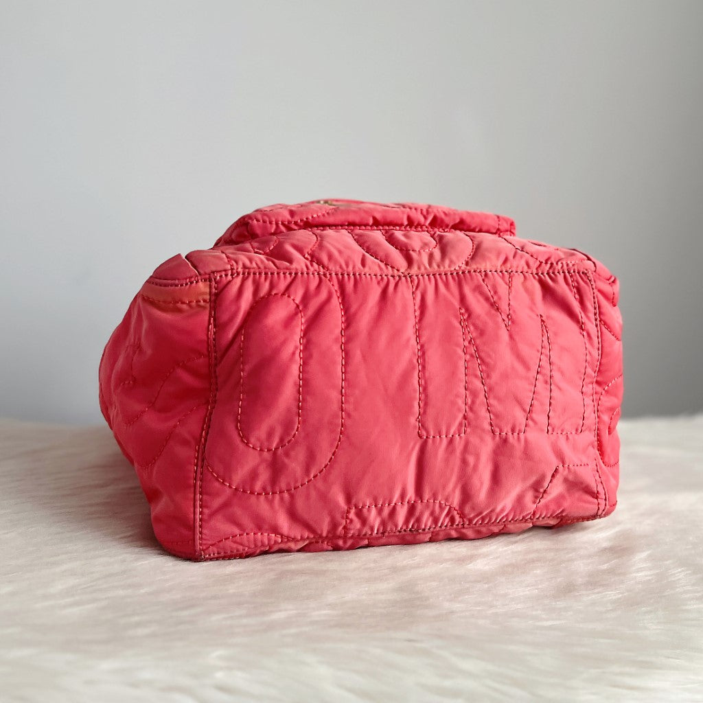Marc Jacobs Strawberry Front Logo Quilted Backpack