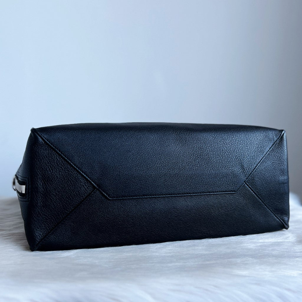 Balenciaga Black Leather Motorcycle Large Booktote Shoulder Bag Excellent