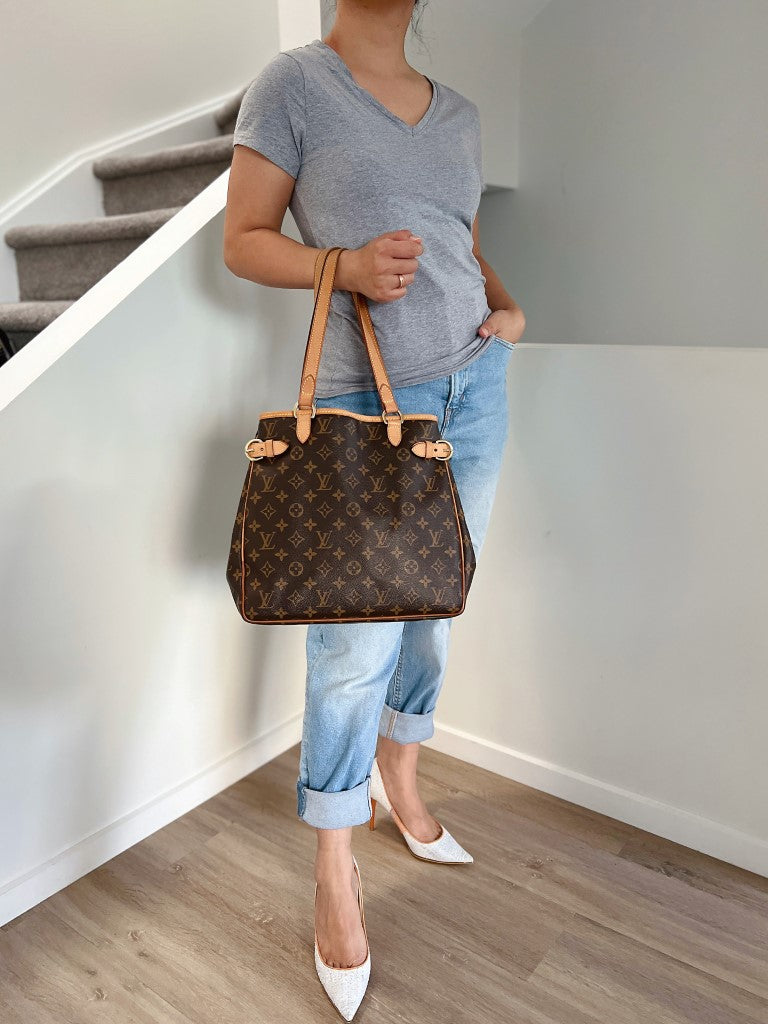 Louis Vuitton Signature Monogram Batignolles Vertical Shoulder Bag