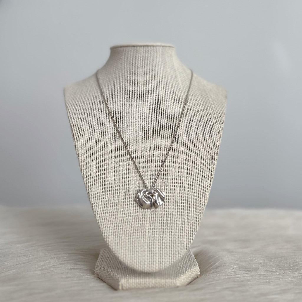 Tiffany & Co. Signature Ribbon Silver Necklace Excellent