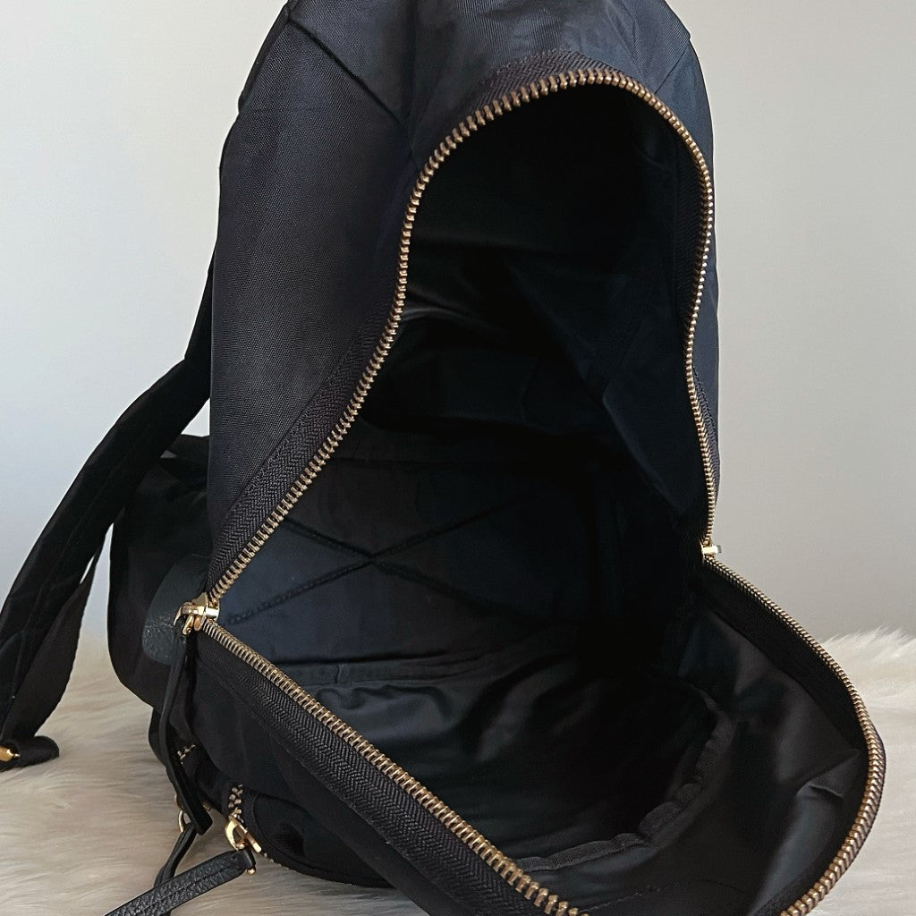 Marc Jacobs Black Layered Zip Detail Backpack