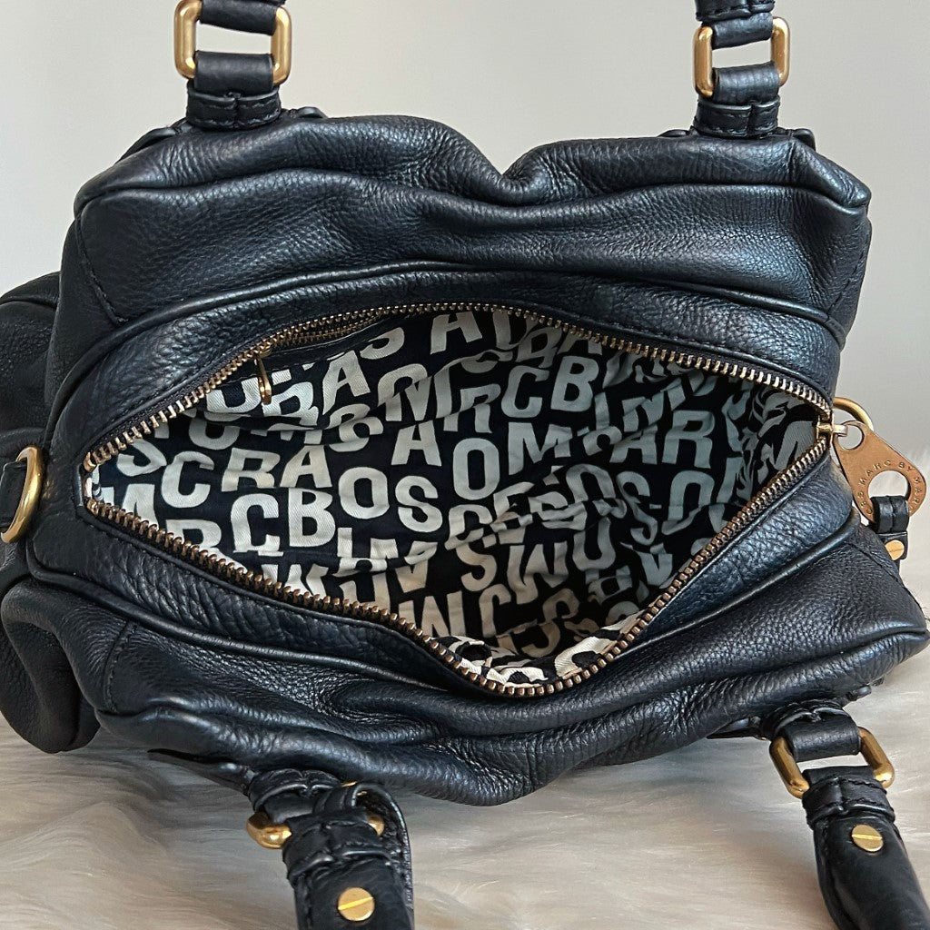 Marc Jacobs Black Leather Classic Q Tote Bag