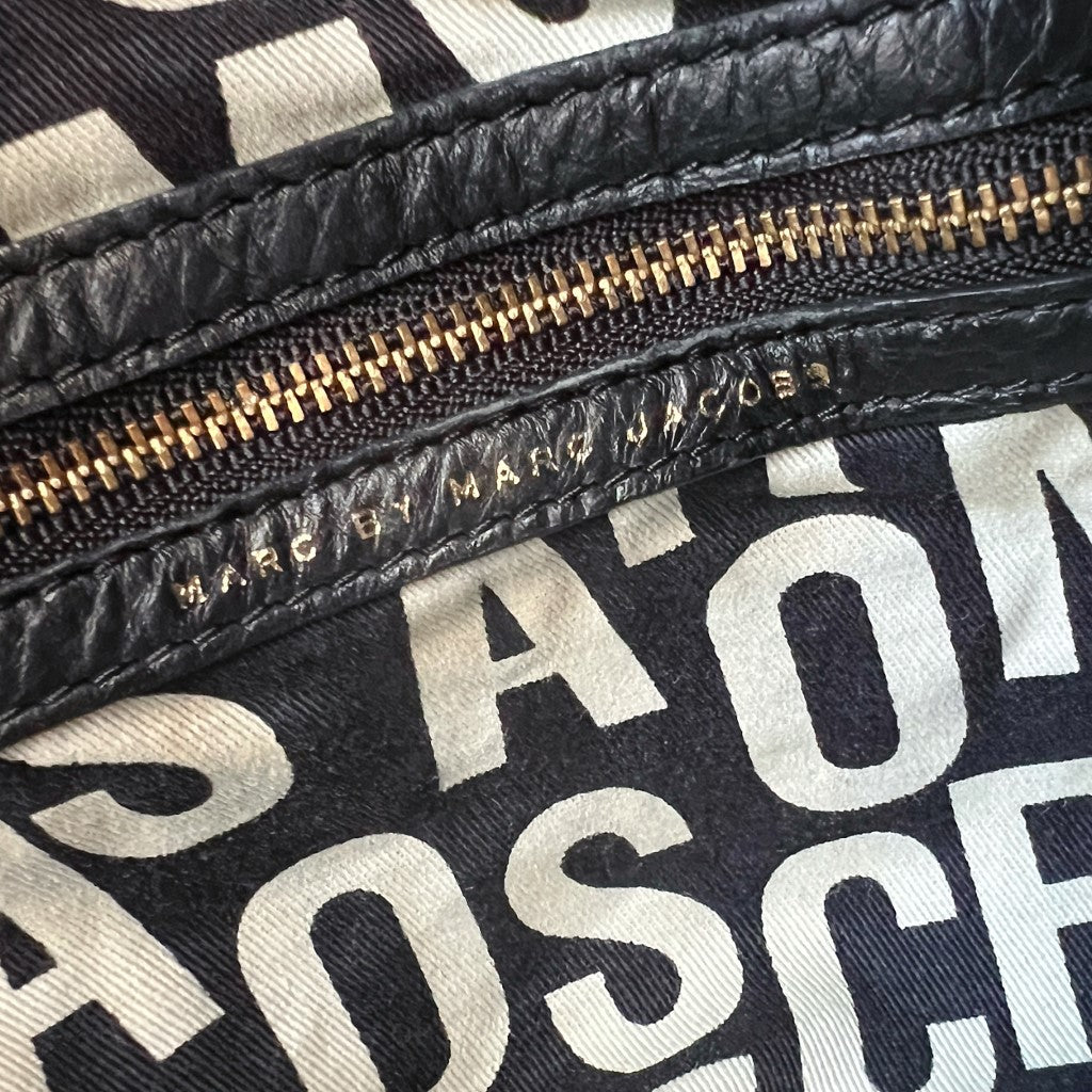 Marc Jacobs Black Leather Classic Q Tote Bag