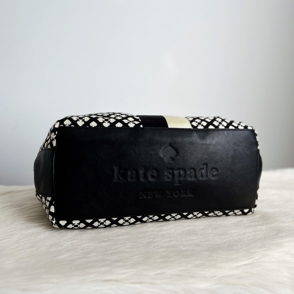 Kate Spade Black Leather Trim Colour Block Detail Shoulder Bag
