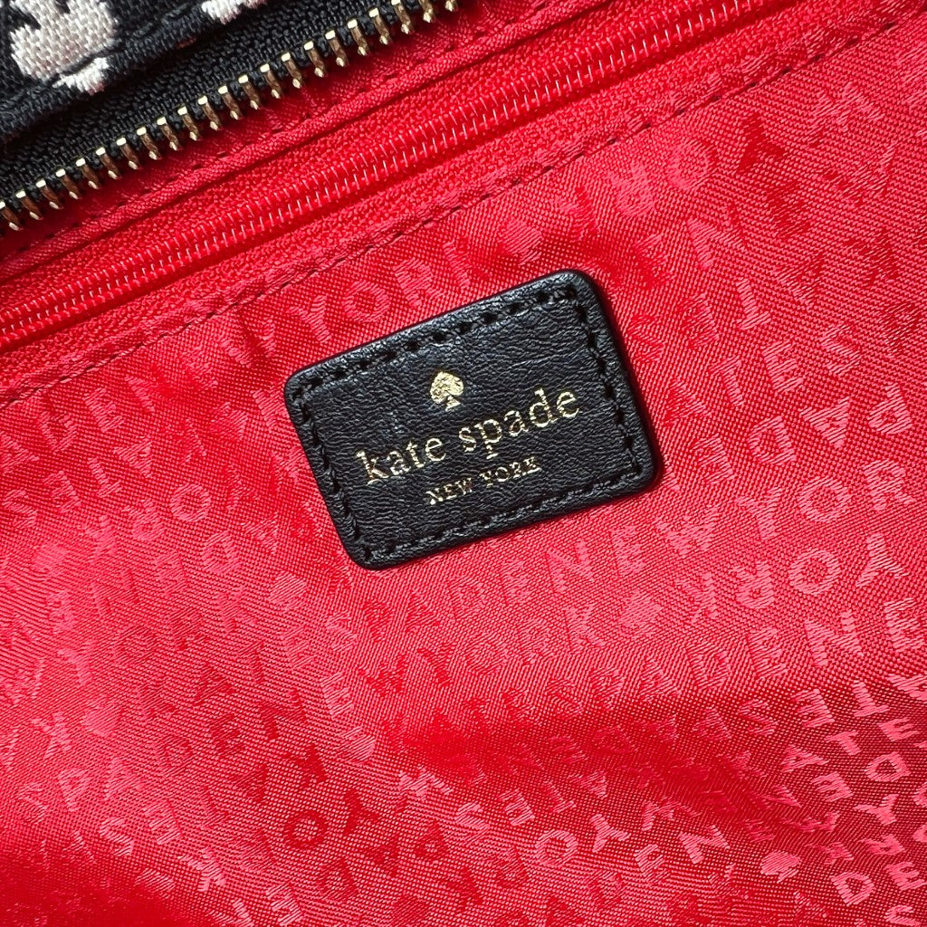 Kate Spade Black Leather Trim Colour Block Detail Shoulder Bag