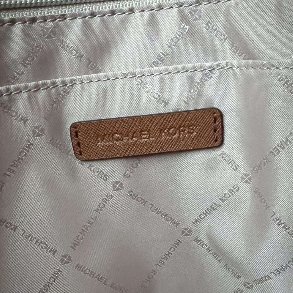 Michael Kors MK Monogram Charm Detail Shoulder Bag Excellent