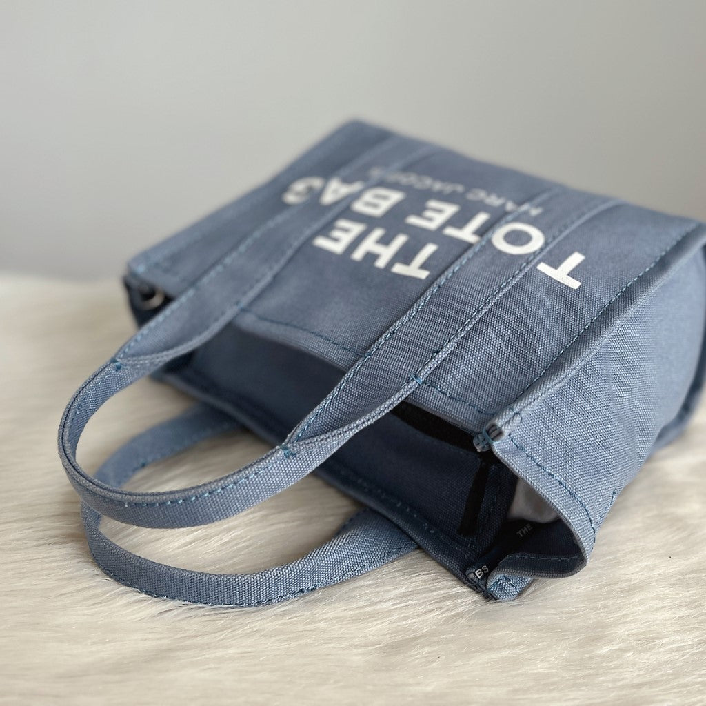 Marc Jacobs Denim Front Pattern Book Tote 2 Way Shoulder Bag