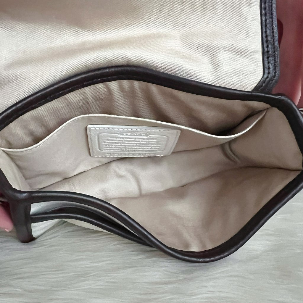 Coach Turn Lock Tassel Detail Messenger Crossbody Shoulder Bag