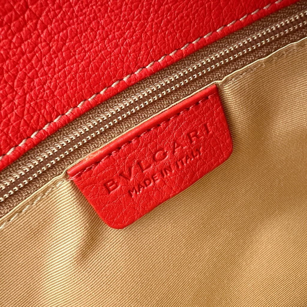 Bvlgari Strawberry Leather Monogram Becky Shoulder Bag