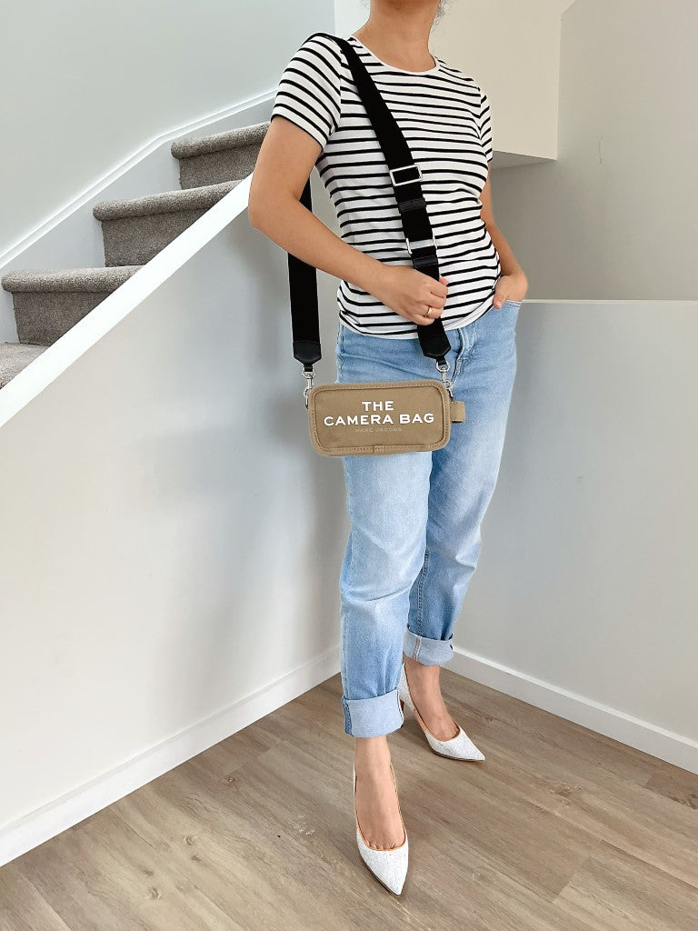 Marc Jacobs Olive Canvas Camera Crossbody Shoulder Bag Excellent