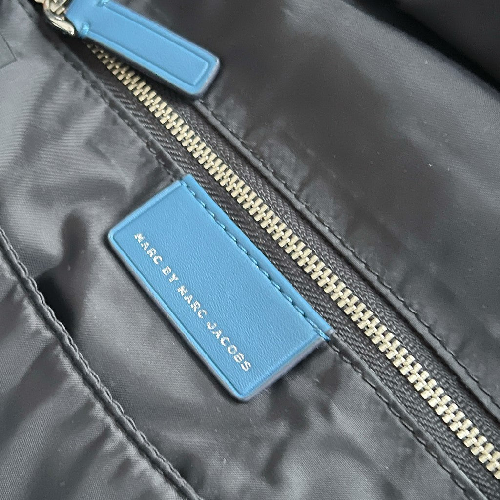 Marc Jacobs Blue Front Compartment Quilted Backpack