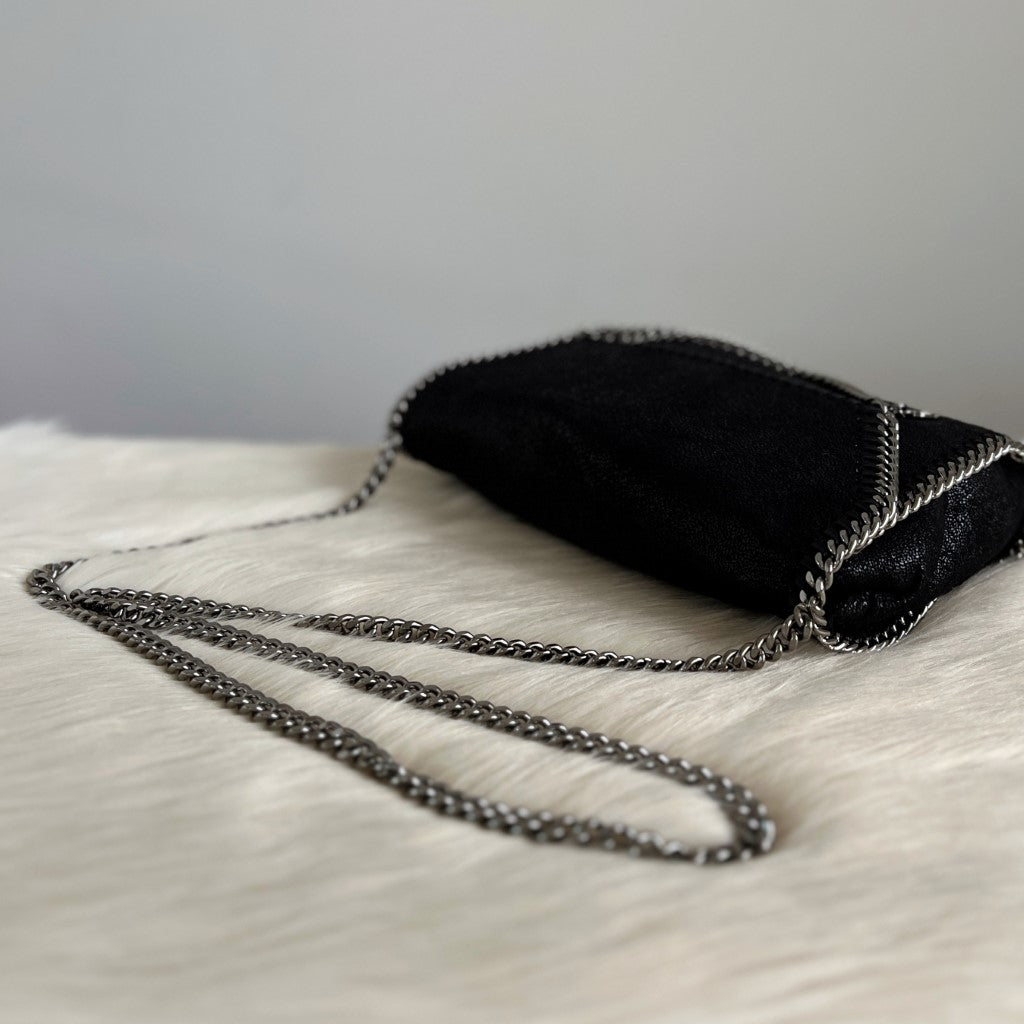 Stella McCartney Black Signature Falabella Shoulder Bag Excellent