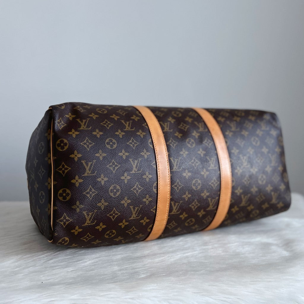 Louis Vuitton Signature Monogram Keepall 50 Travel Bag Full Set