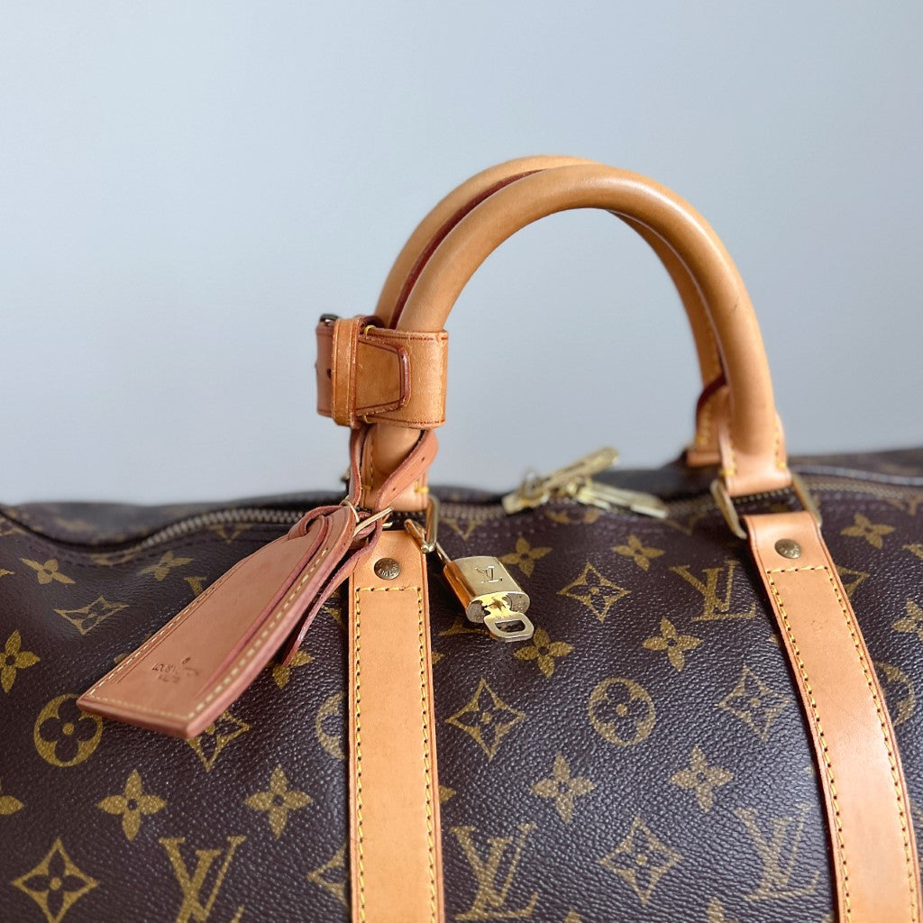 Louis Vuitton Signature Monogram Keepall 50 Travel Bag Full Set