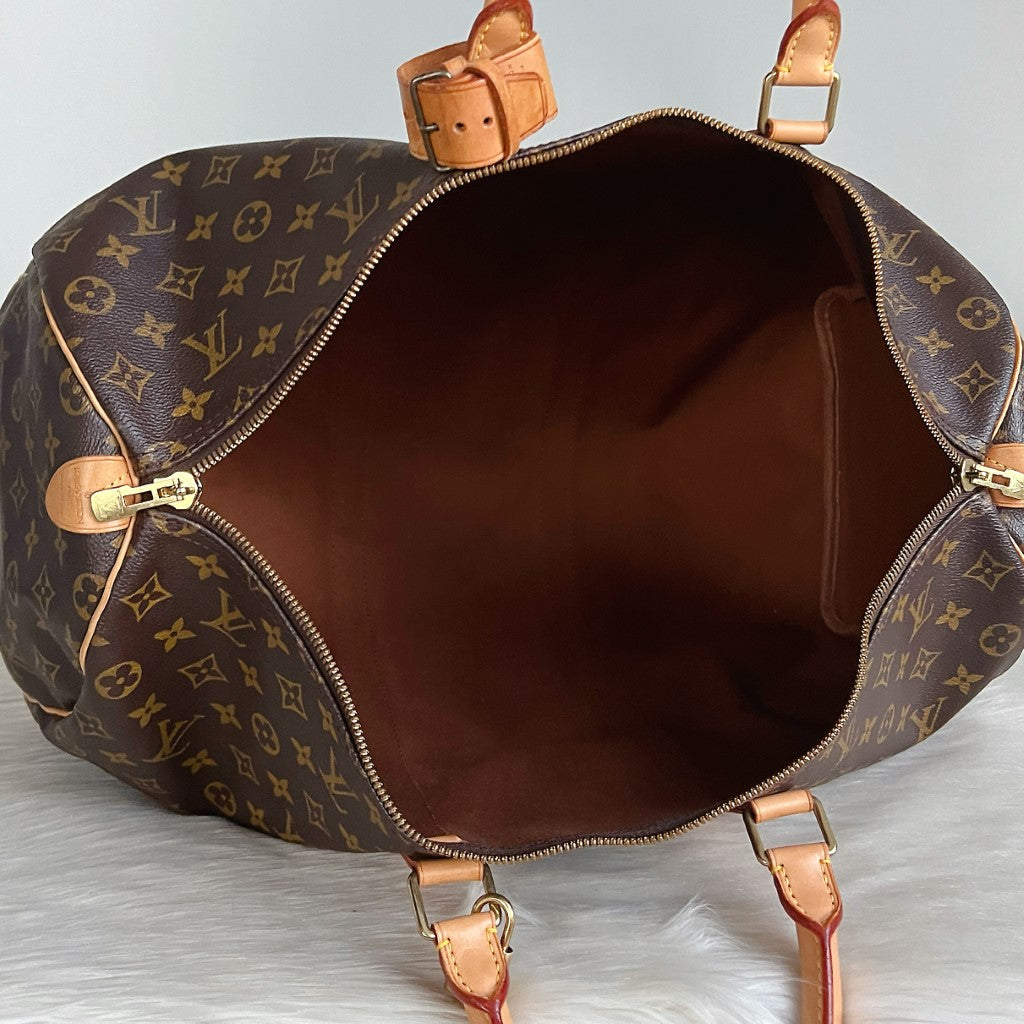 Louis Vuitton Signature Monogram Keepall 50 Travel Bag Full Set