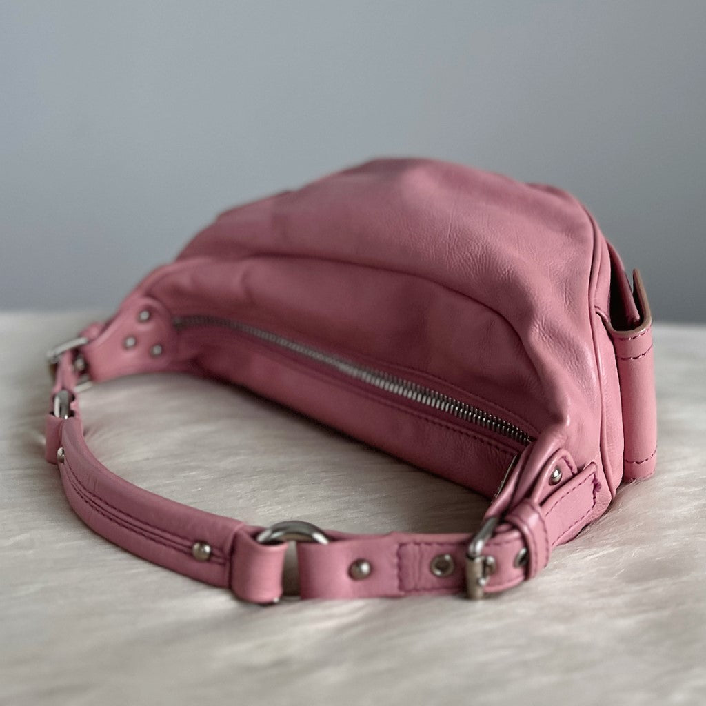 Marc Jacobs Pink Leather Side Pocket Small Shoulder Bag