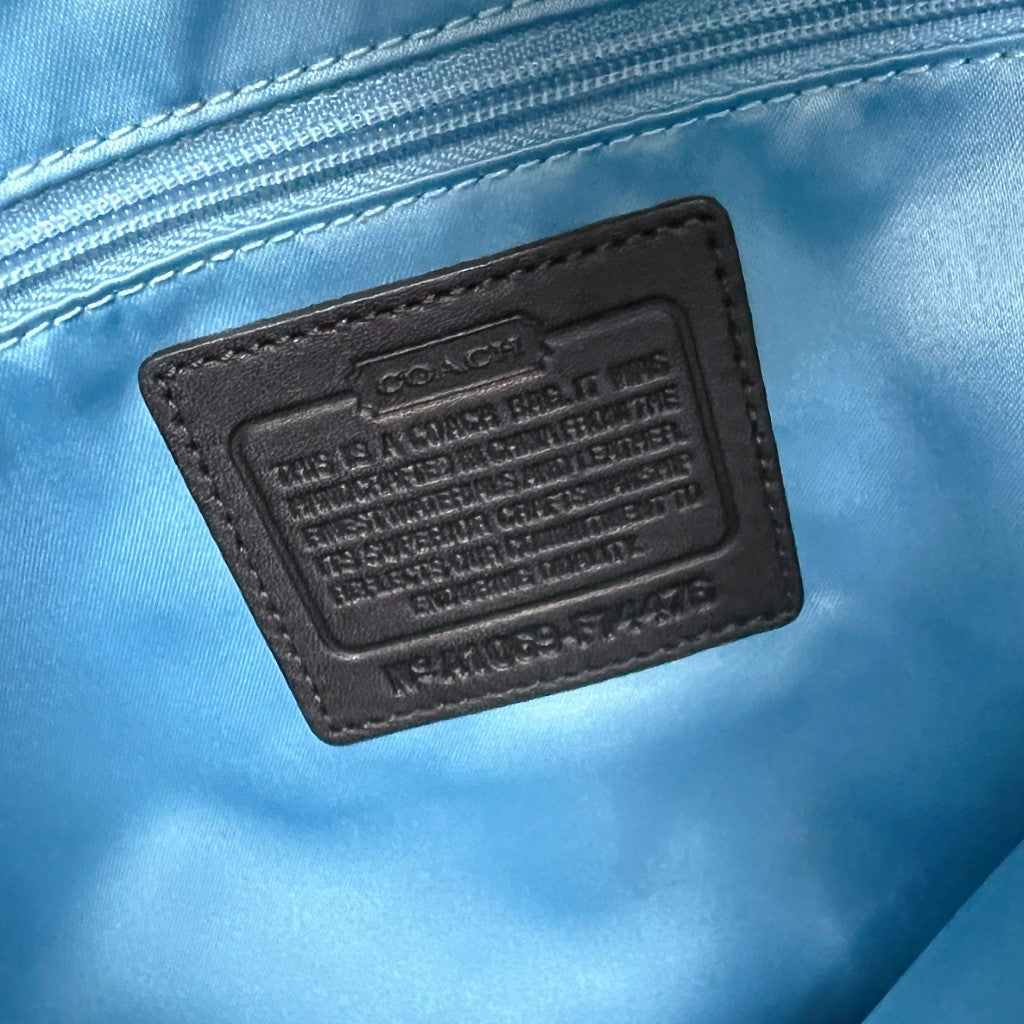 Coach Monogram Front Stripe Slouchy 2 Way Shoulder Bag
