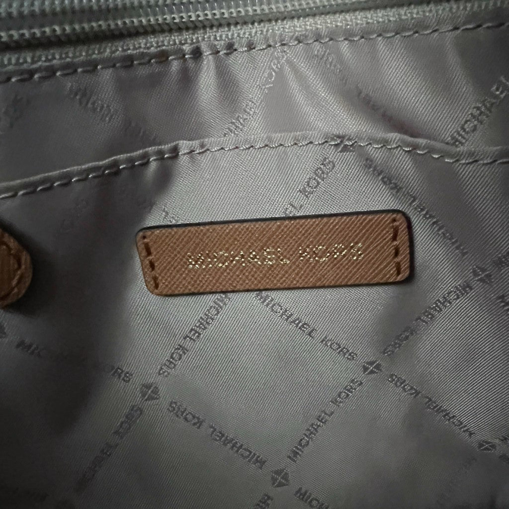 Michael Kors Leather MK Monogram Career 2 Way Shoulder Bag Excellent
