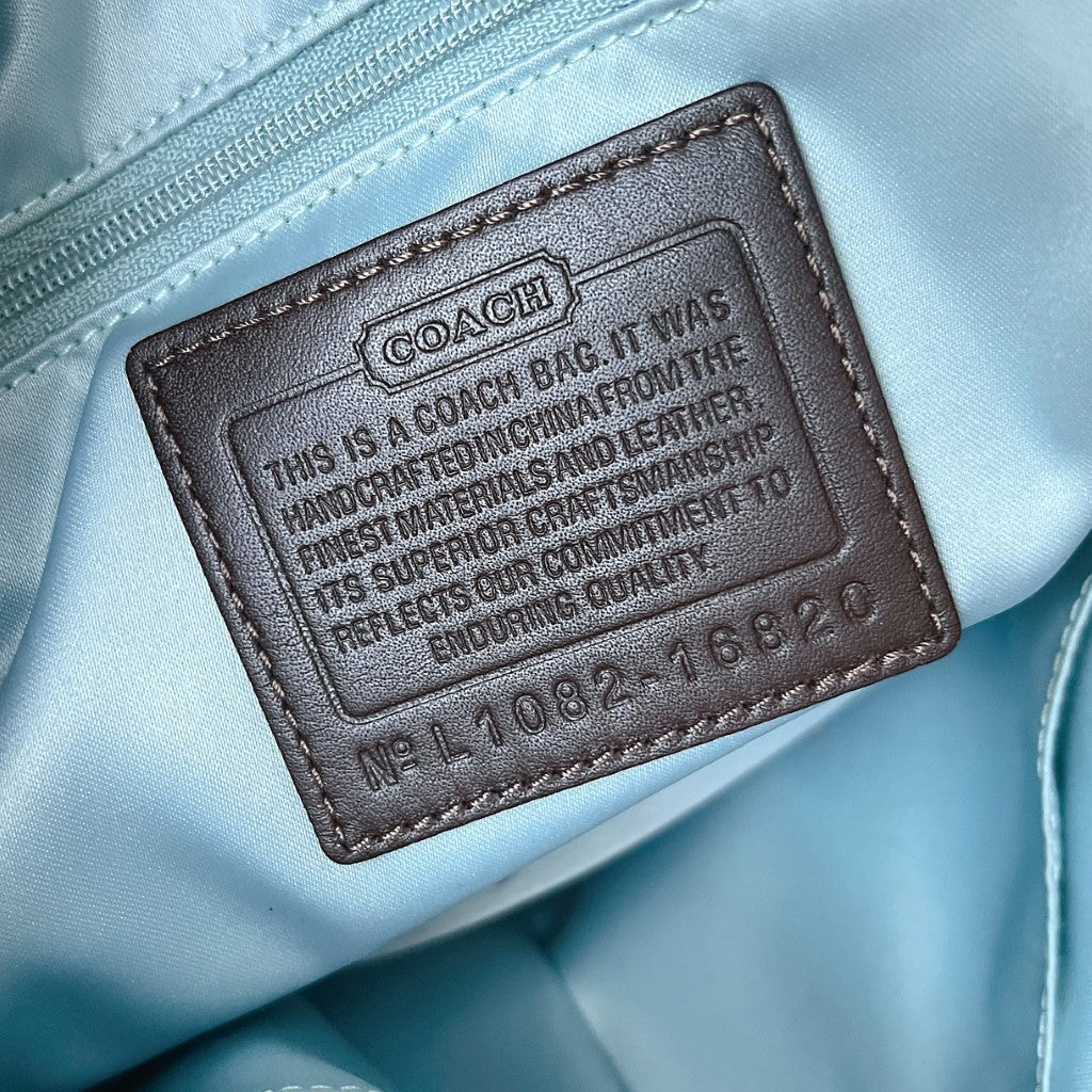 Coach Signature Monogram Front Pocket Tote Bag
