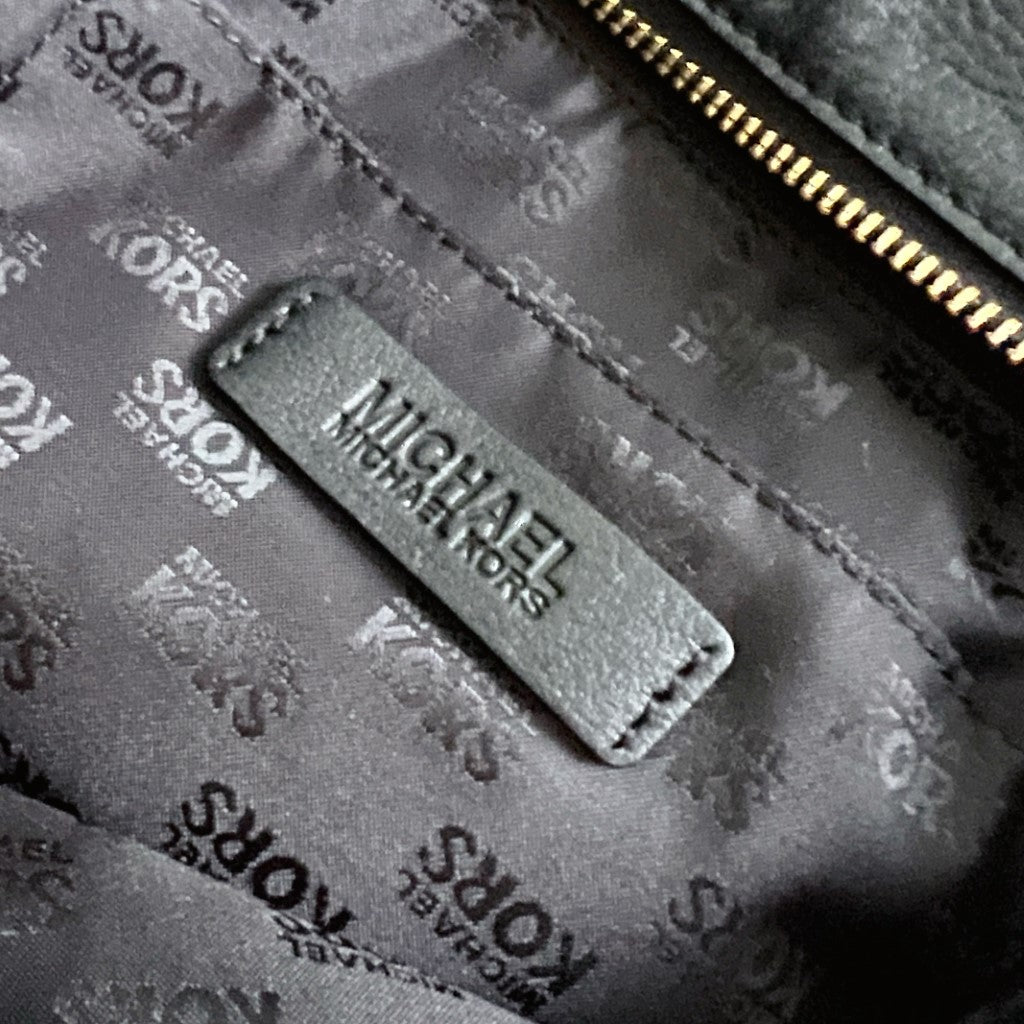 Michael Kors Black Leather Tassel Charm 2 Way Shoulder Bag Excellent