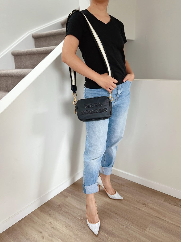 Marc Jacobs Black Leather Camera Crossbody Shoulder Bag Excellent
