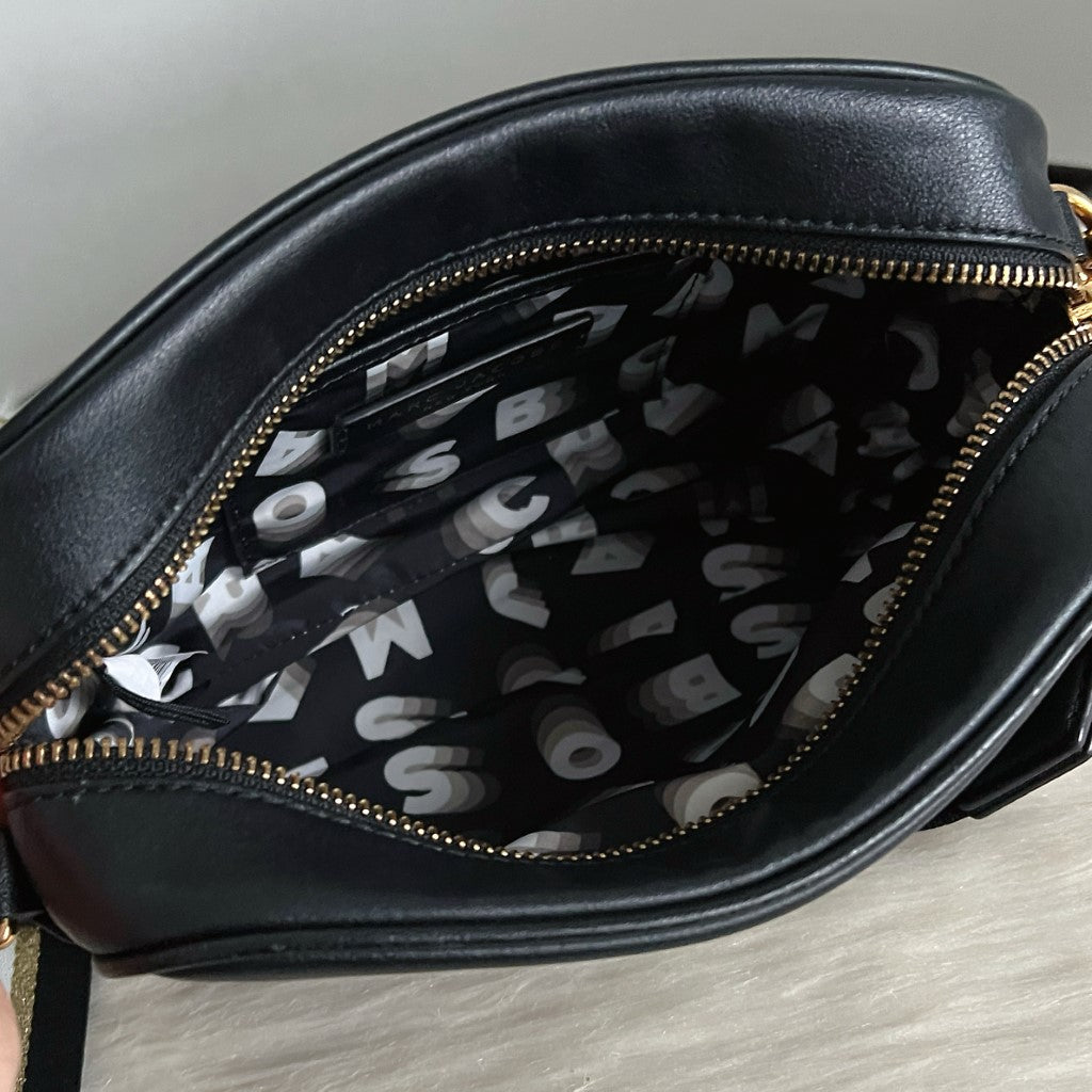 Marc Jacobs Black Leather Camera Crossbody Shoulder Bag Excellent