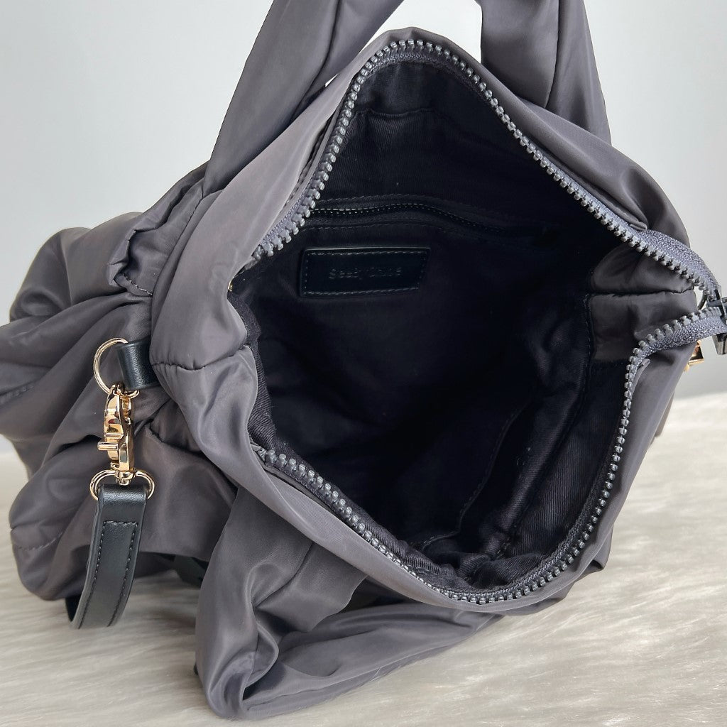 See by Chloe Dark Grey Joy Rider Star Charm 2 Way Shoulder Bag Like New