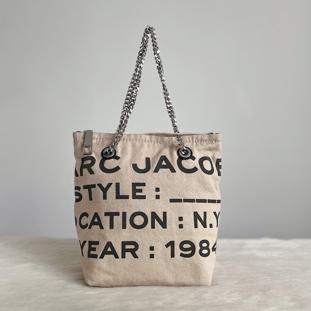 Marc Jacobs Printed Chain Detail Small Tote Bag