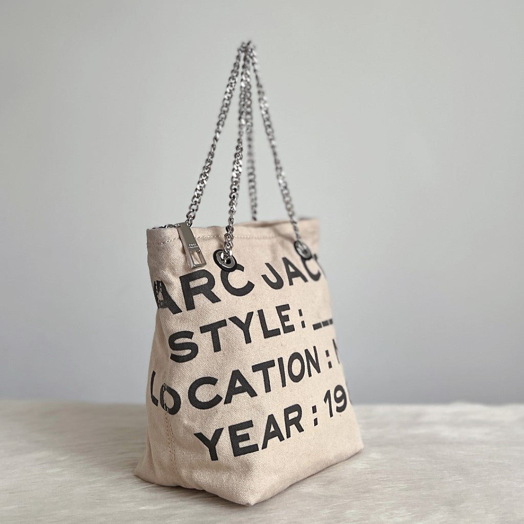 Marc Jacobs Printed Chain Detail Small Tote Bag