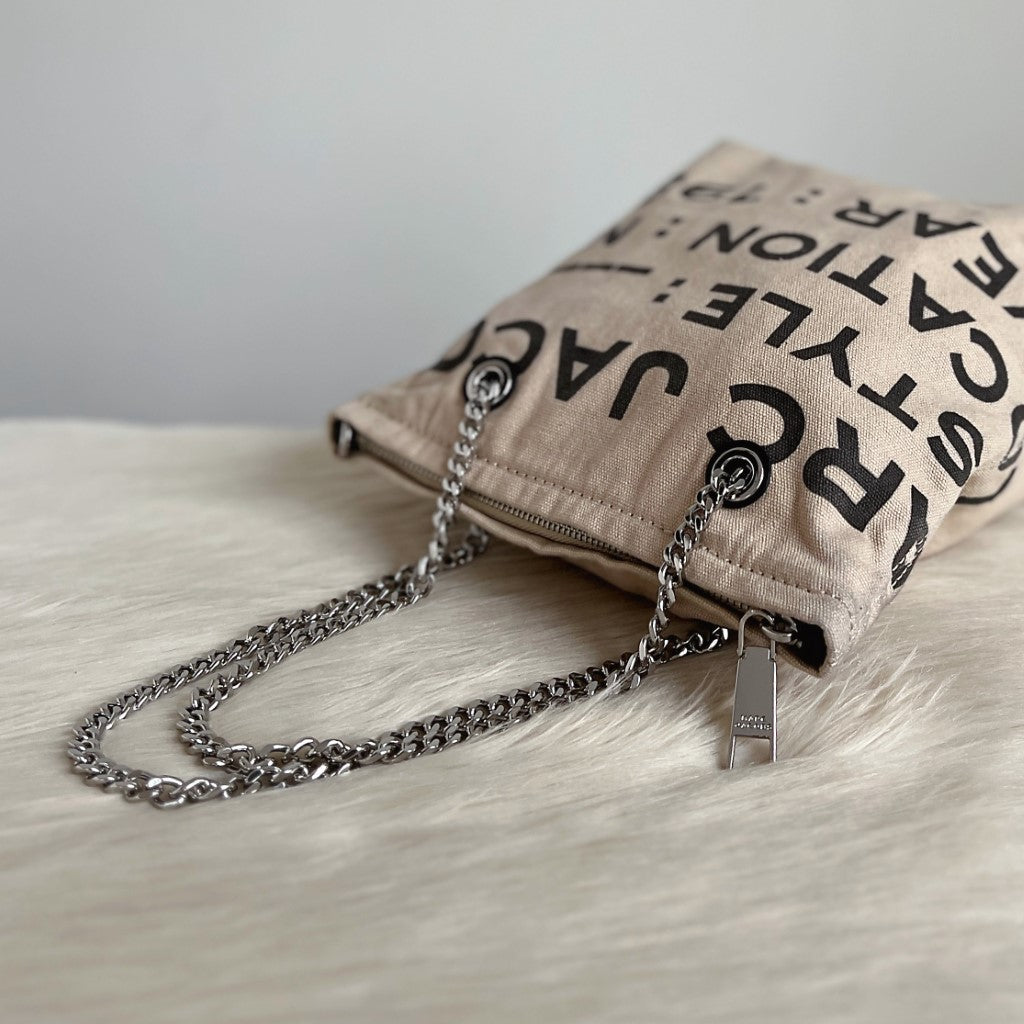Marc Jacobs Printed Chain Detail Small Tote Bag