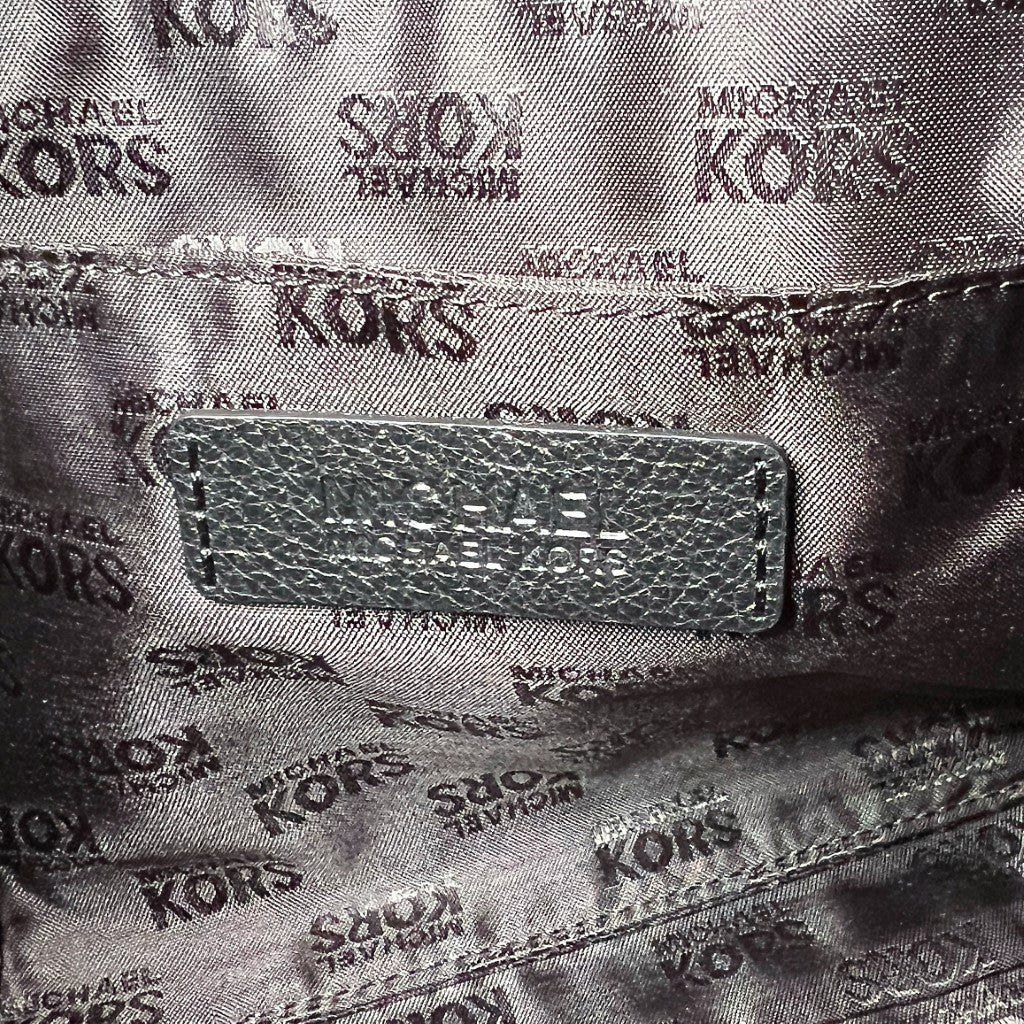 Michael Kors Black Leather Lock Detail Career 2 Way Shoulder Bag