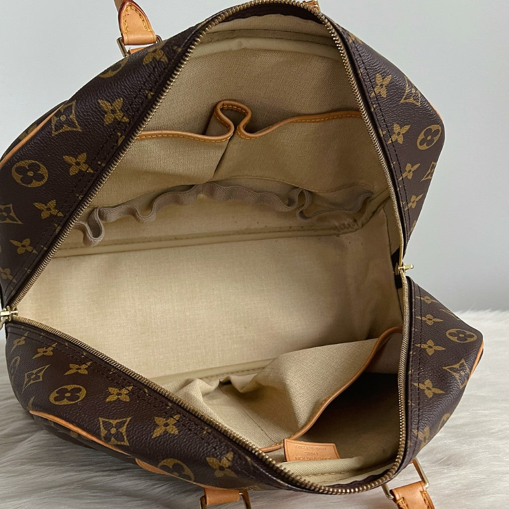 Louis Vuitton Signature Monogram Deauville Tote Full Set