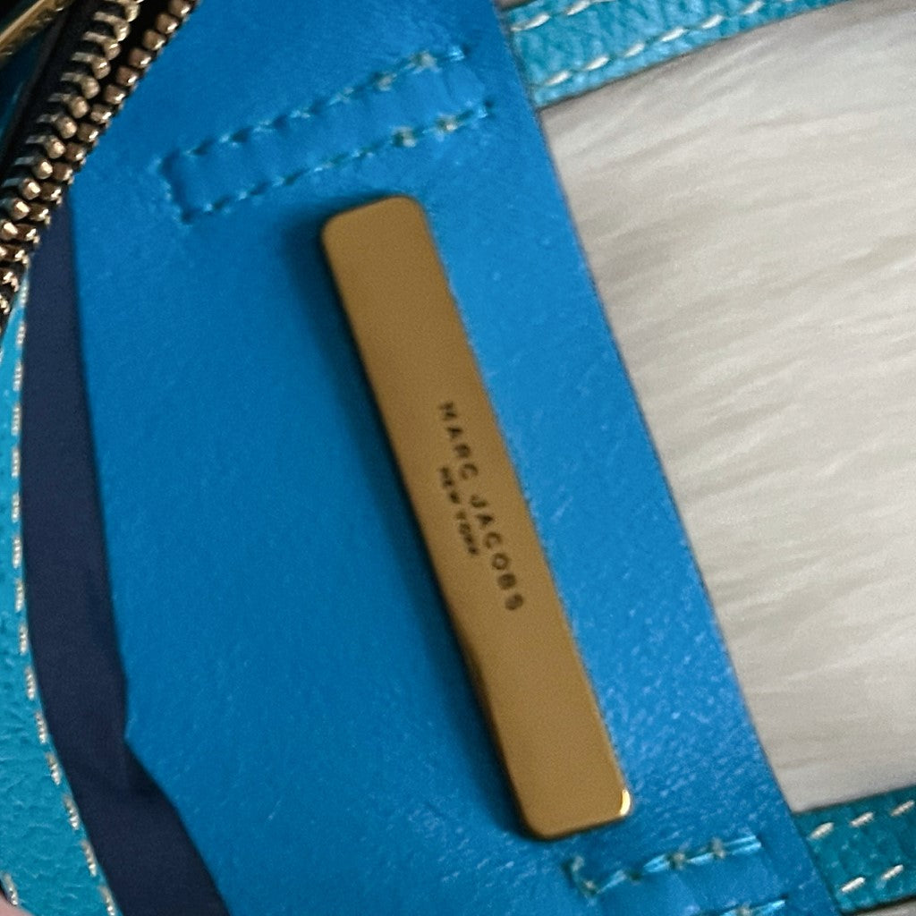 Marc Jacobs Blue Leather Triple Compartment 2 Way Shoulder Bag Excellent