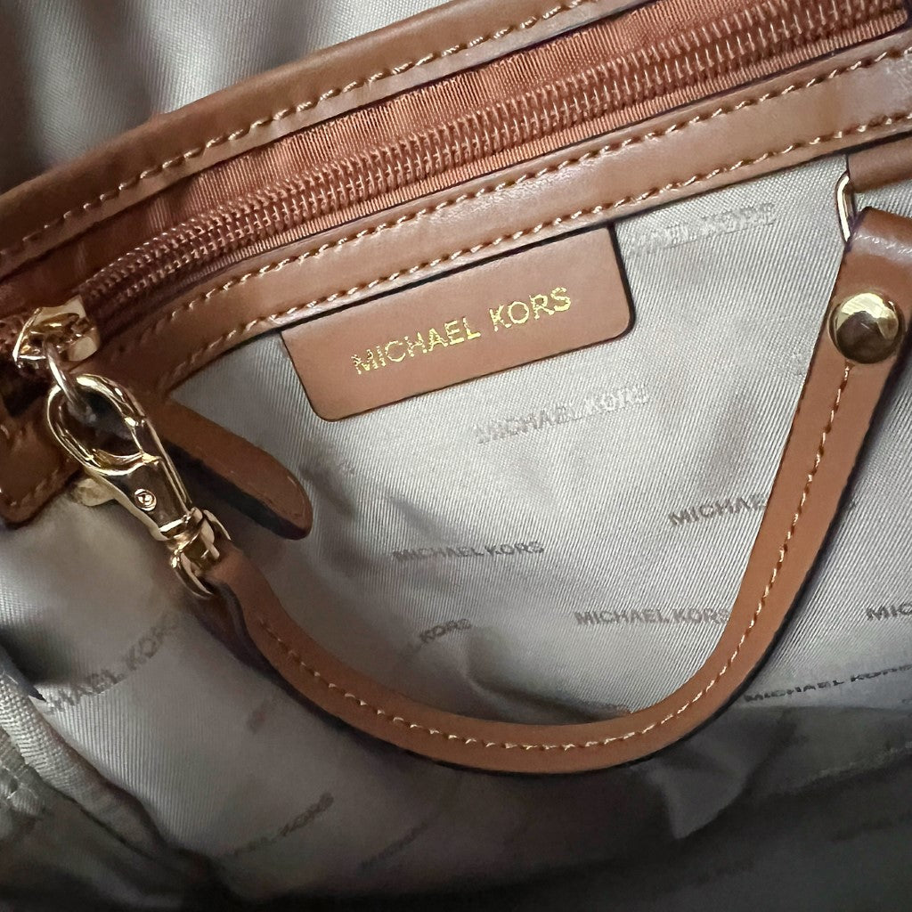 Michael Kors MK Monogram Front Logo Large Backpack Excellent