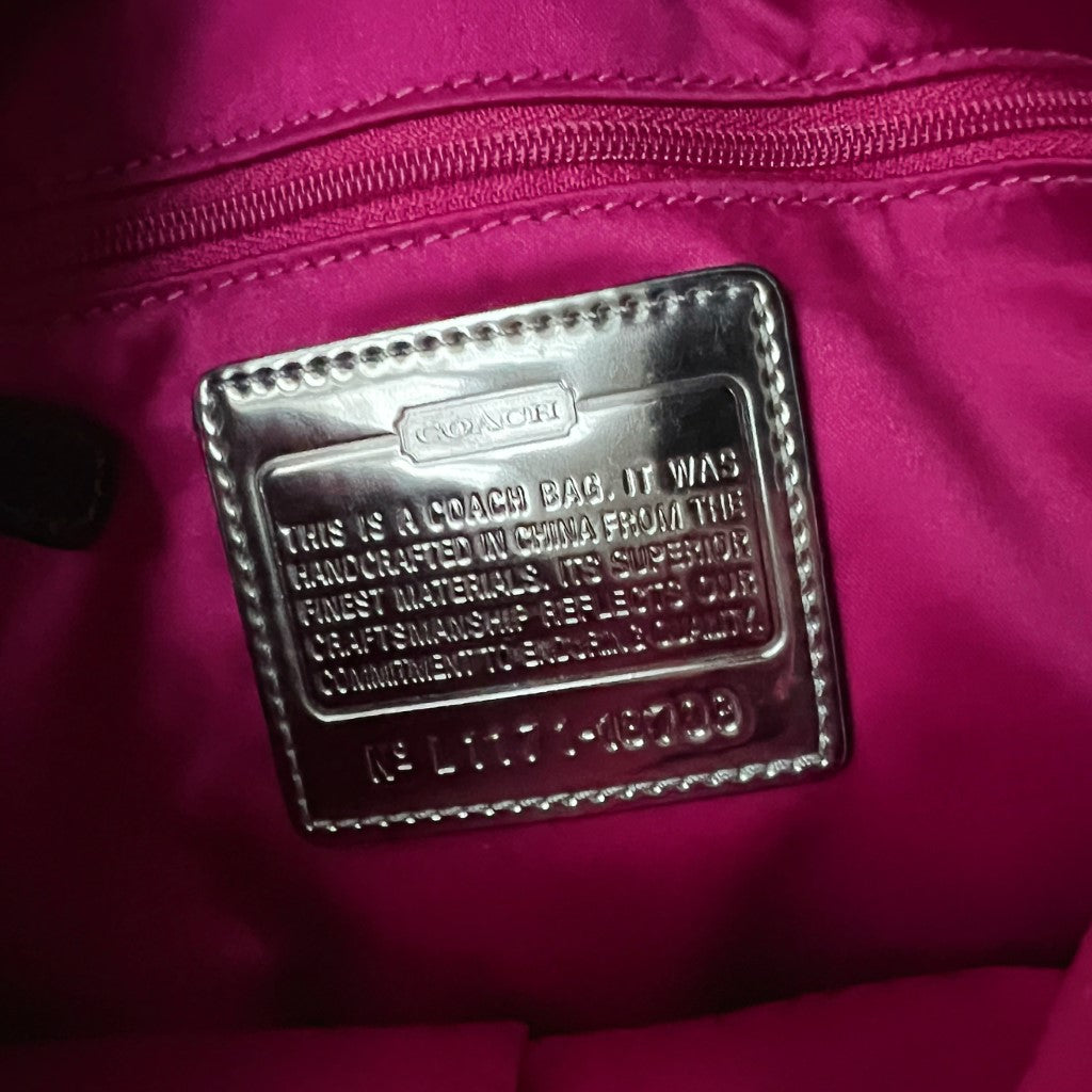 Coach Black Monogram Front Detail 2 Way Shoulder Bag
