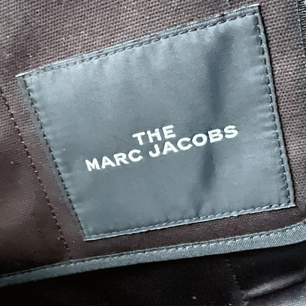 Marc Jacobs Black Front Pattern Book Tote Large Shoulder Bag