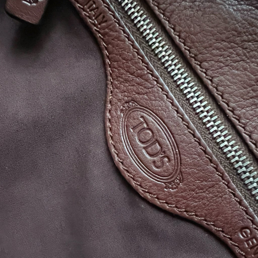 Tod's Brown Leather Iconic Princess Diana D Tote Bag Excellent