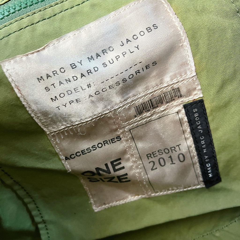 Marc Jacobs Two Tone Front Pattern Canvas Large Messenger Shoulder Bag