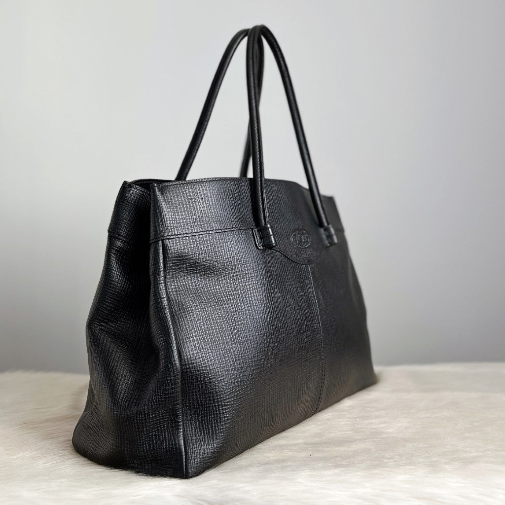 Tod's Black Leather Iconic Princess Diana D Large Shoulder Bag Excellent