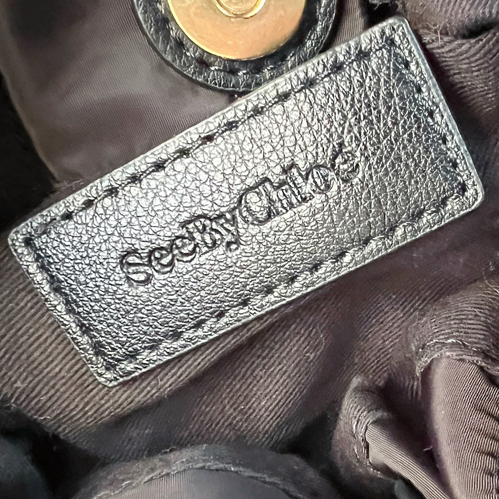 See by Chloe Black Front Zip Detail 2 Way Shoulder Bag + Coin Purse