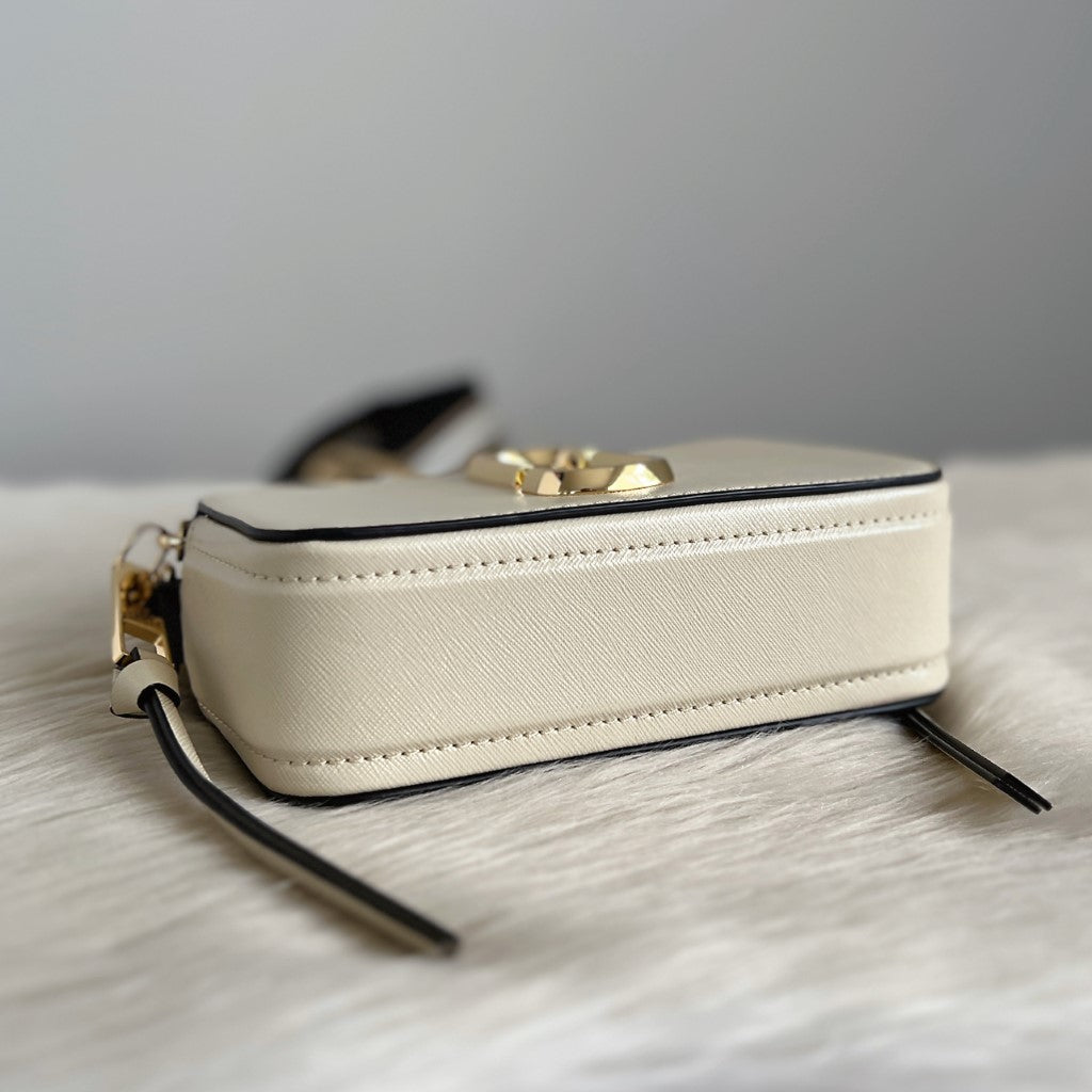 Marc Jacobs Two Tone Leather Camera Crossbody Shoulder Bag