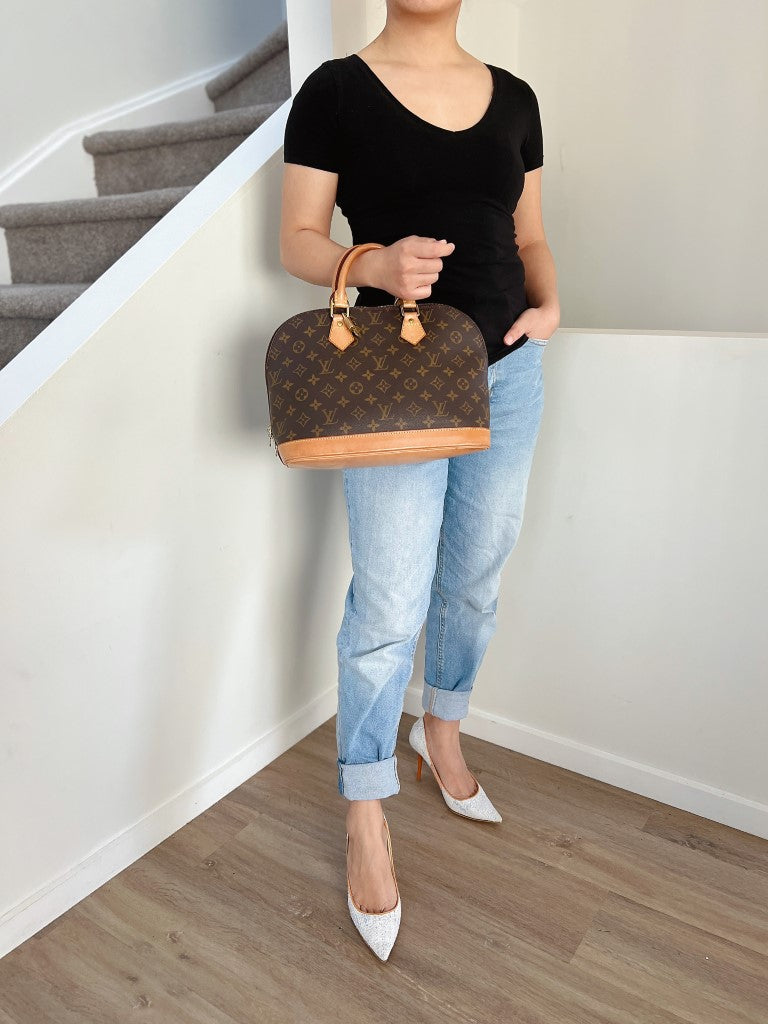 Louis Vuitton Signature Monogram Alma Tote + Lock & Key