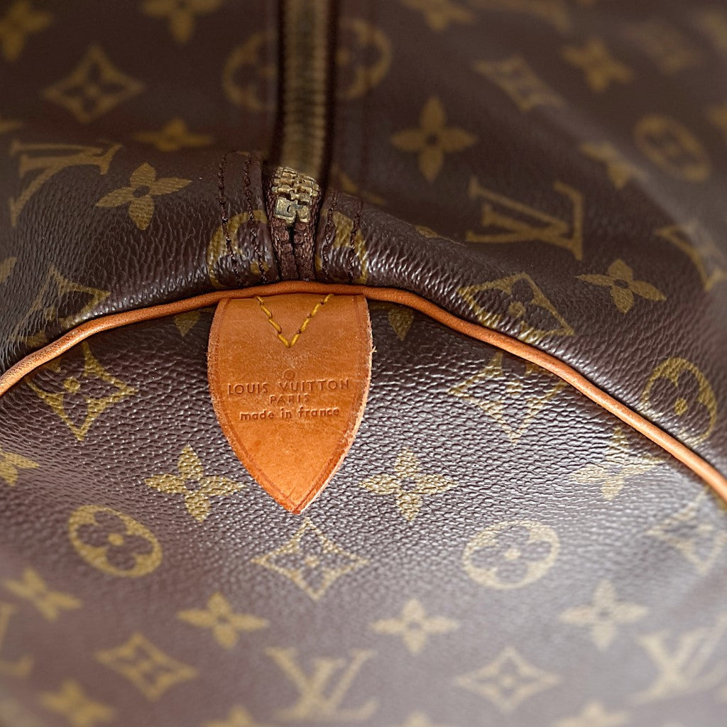 Louis Vuitton Signature Monogram Keepall 55 Travel Bag Full Set