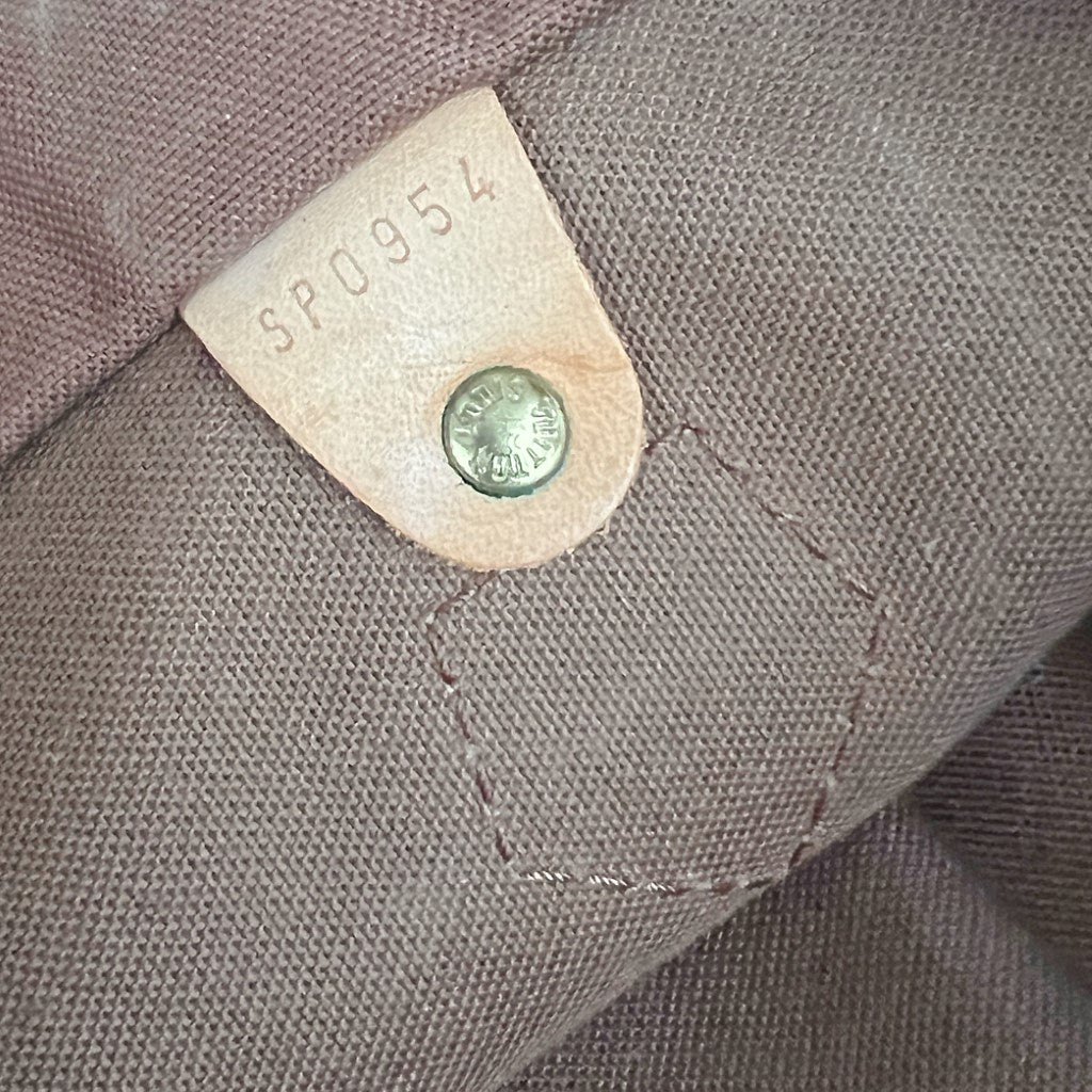 Louis Vuitton Signature Monogram Speedy 35 Bag + Lock & Keys