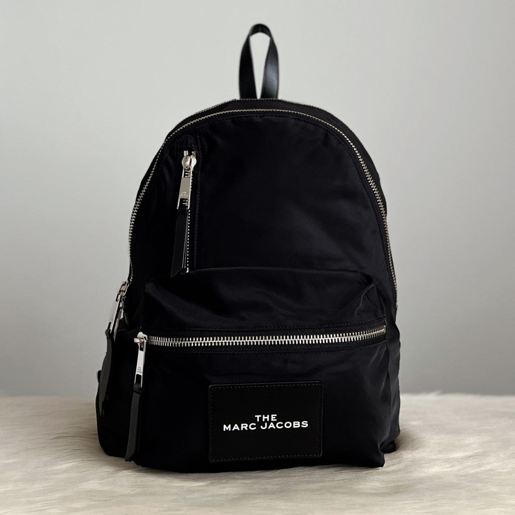 Marc Jacobs Black Nylon Front Detail Backpack Excellent