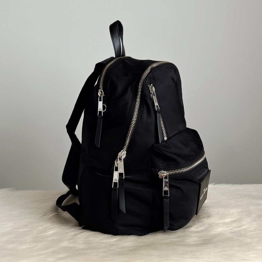 Marc Jacobs Black Nylon Front Detail Backpack Excellent
