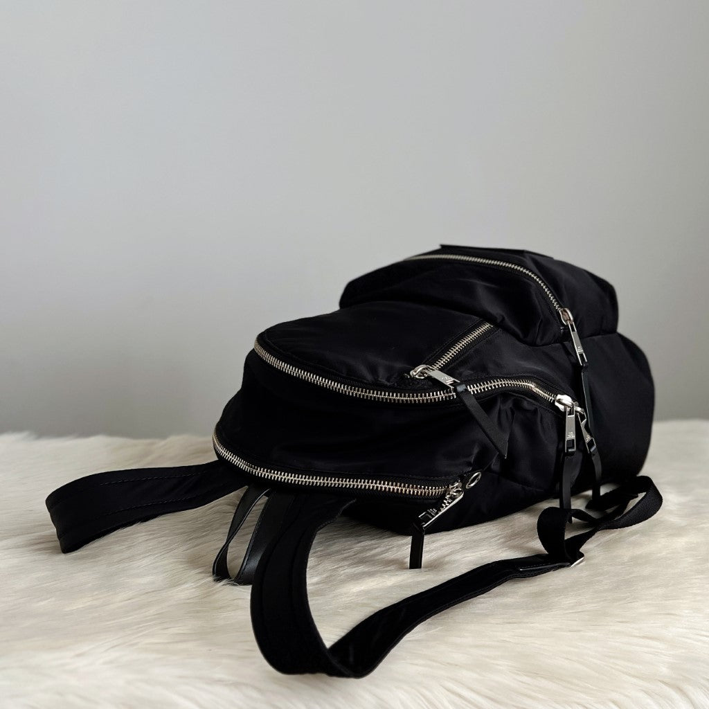 Marc Jacobs Black Nylon Front Detail Backpack Excellent