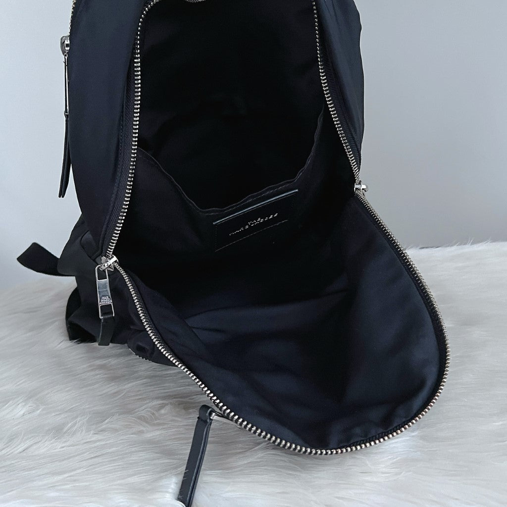Marc Jacobs Black Nylon Front Detail Backpack Excellent
