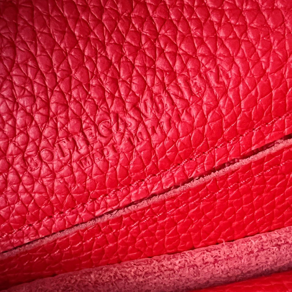 Bottega Veneta Red Leather Intrecciato Detail Large Tote Bag Excellent
